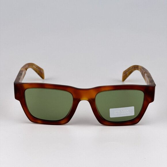Prada PRA06S 11P60C BRAND NEW Sunglasses Cognac Tortoise Green Square Unisex - Picture 7 of 12